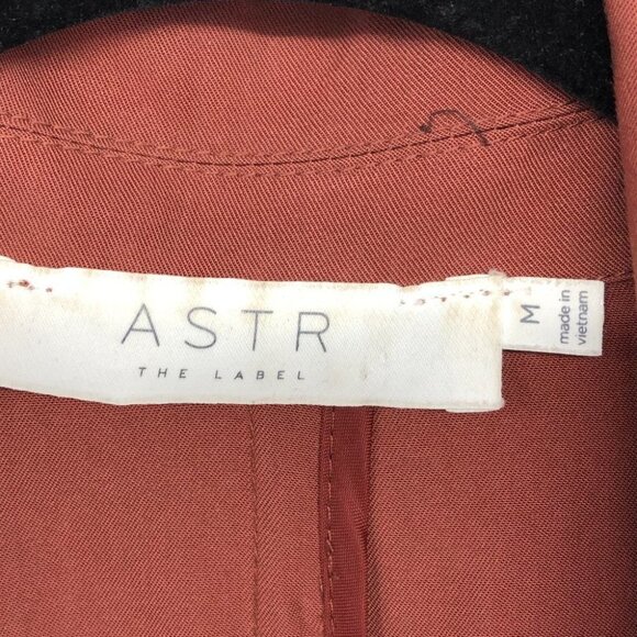 Astr The Label Lightweight Trench Coat Rust Red Tencel cardigan jacket/duster M - Picture 5 of 16